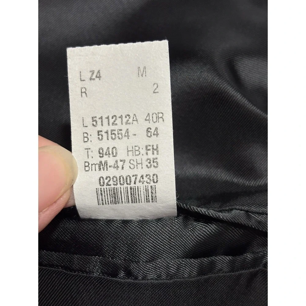 Lauren Ralph Lauren Blazer‎ Mens 40R Grey Pinstripe Wool Two-Button Suit Jacket